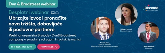 Dun & Bradstreet webinar: Ubrzajte izvoz i pronađite nova tržišta, dobavljače ili poslovne partnere!