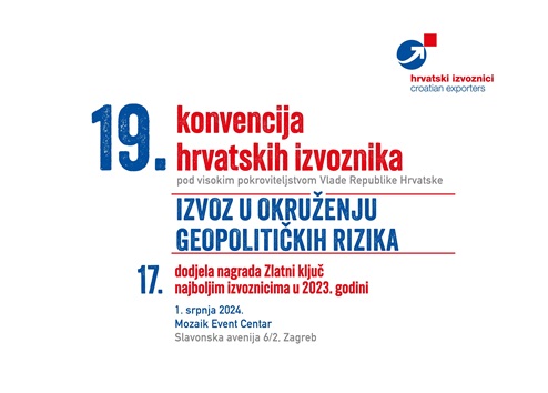SAVE THE DATE: 19. konvencija hrvatskih izvoznika