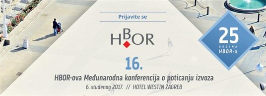 NAJAVA: 16. HBOR-ova Međunarodna konferencija o poticanju izvoza